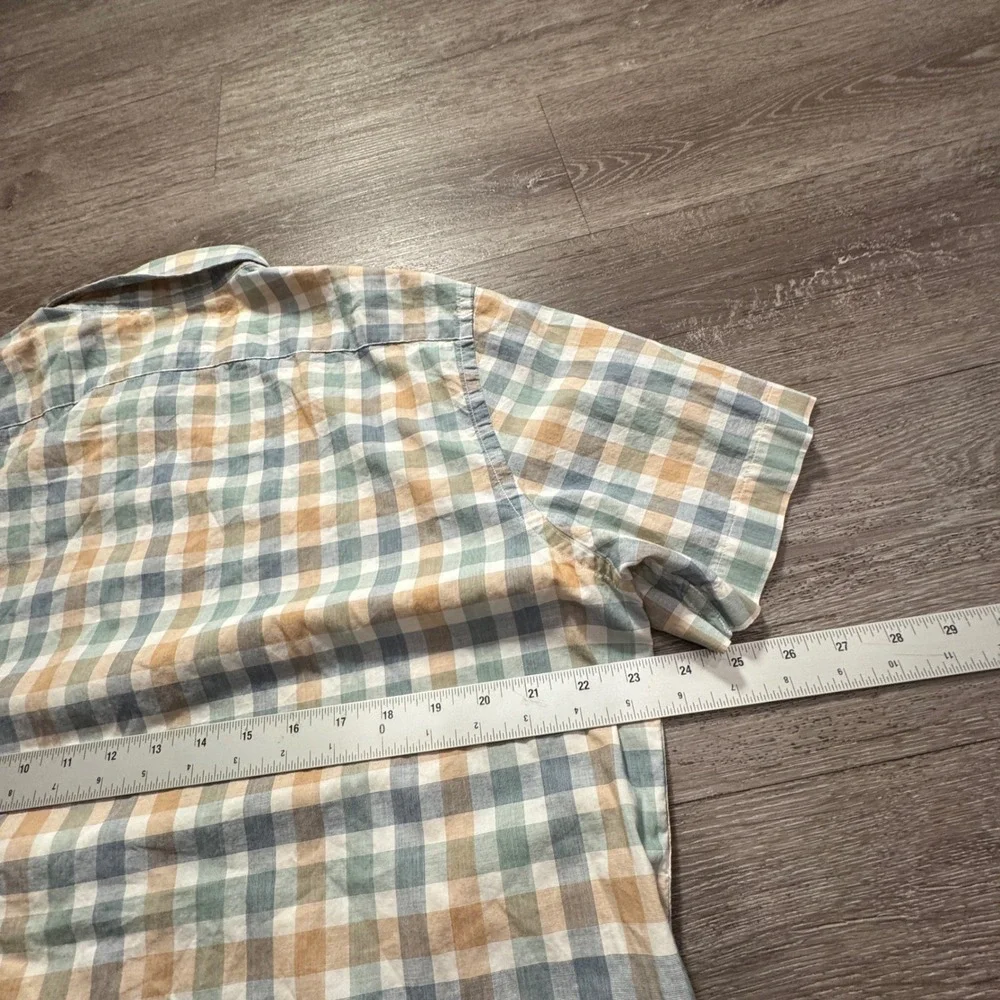 Banana Republic Shirt Mens L Plaid Cotton Heritage Vacation Casual Soft Wash